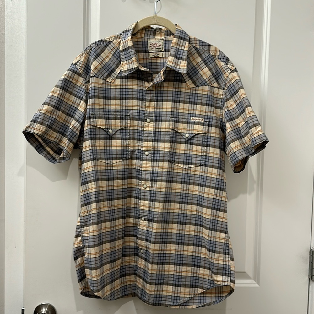 Lucky Brand Western Short Sleeve Button Up Shirt